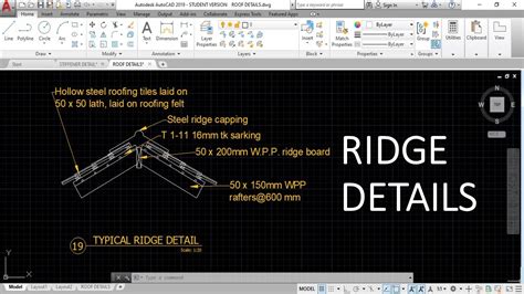 How To Draw Roof Ridge Details Youtube