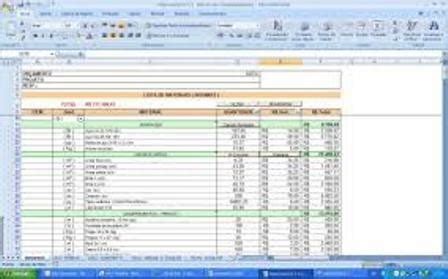 Planilha Excel P C Lculo De Materiais Constru O Civil R Em