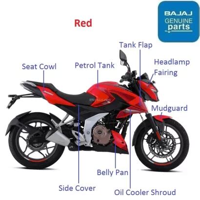 Bajaj Pulsar N250 Single ABS 2021 23 Red Painted Parts