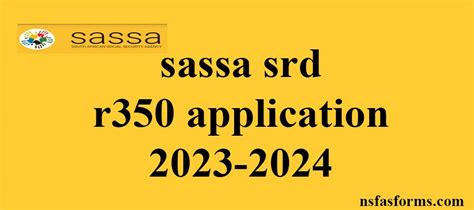 Sassa Srd R350 Application 2023 2024