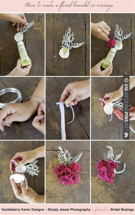 How To Make A Floral Bracelet Wrist Corsage Handgelenk Corsage