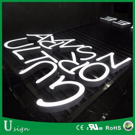 Signs Outdoor Epoxy Resin Signage Illuminated Alphabet Letters D Led