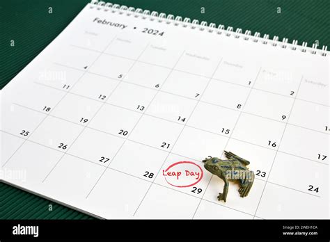 Happy Leap Day Or Leap Year Calendar Page February Stock Photo Alamy