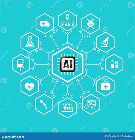 AI Artificial Intelligence Technology for Healthcare and Medical Icon