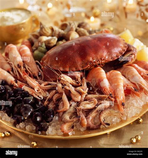 Selection Of Seafood Stock Photo Alamy