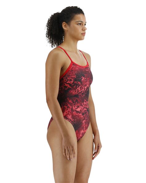 Tyr Women S Diploria Durafast Lite Diamondfit Swimsuit Red Achivr