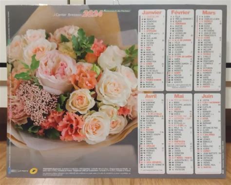 Calendrier La Poste Almanach Du Facteur Fleurs Eur