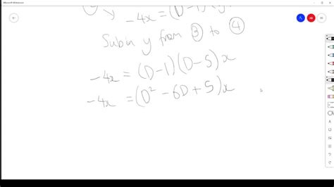 Solve Simultaneous Dx Dt 5x Y Dy Dt Y 4x