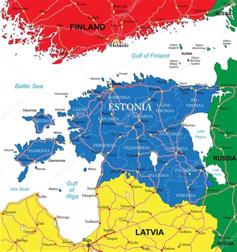 Mapa Vectorial Altamente Detallado Letonia Con Regiones Administrativas