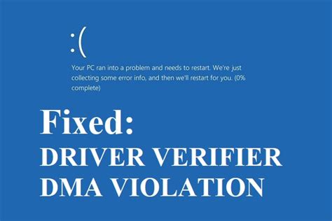 How To Fix Driver Verifier Dma Violation In Windows 10 11