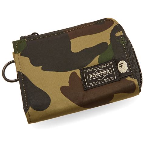 A Bathing Ape X Porter 1st Camo Mini Wallet Green End Tw