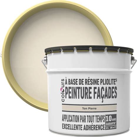 Peinture façade pliolite ton pierre mat 10 L Brico Dépôt