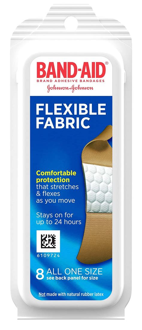 Band Aid Brand Flexible Fabric Adhesive Bandages For Wound Care And First Aid All One Size 8