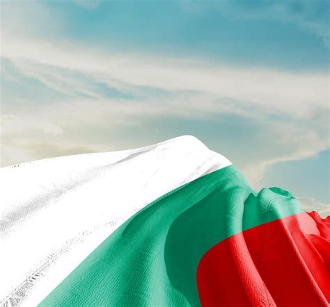 Premium AI Image | Bulgaria waving flag in beautiful sky