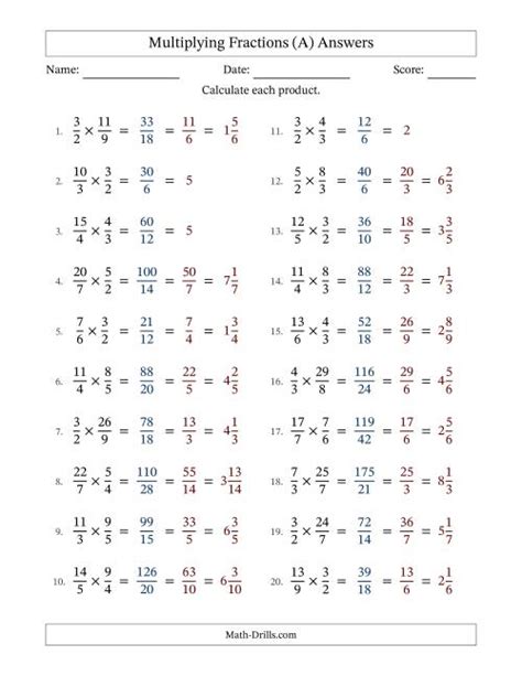 Multiplying Two Improper Fractions With All Simplification A