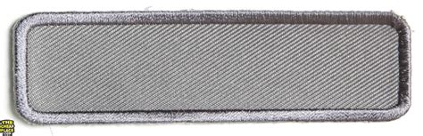 Gray Name Tag Blank Patch