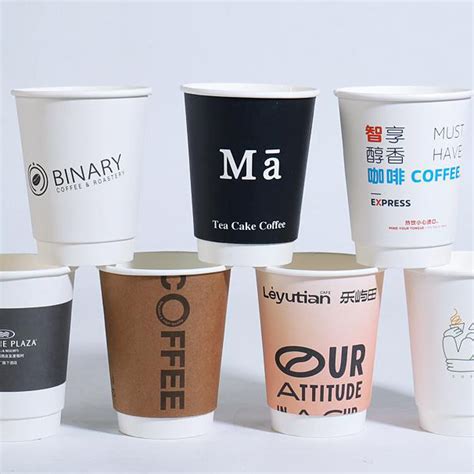 China Paper Coffee Cups Custom Print Logo Disposable Tuobo