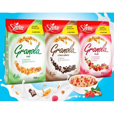 Sante Assorted Whole Grain Granola 350g Packet Shopee Malaysia