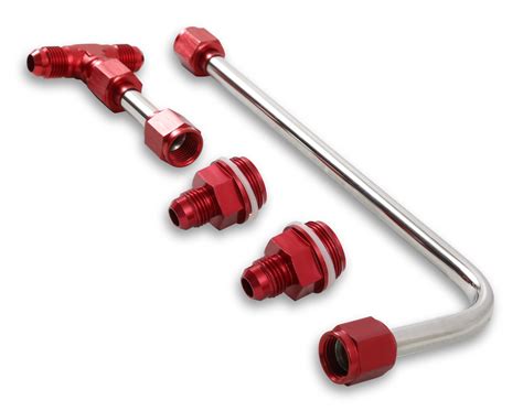 Quick Fuel Rqft Dual Feed Fuel Line An Red