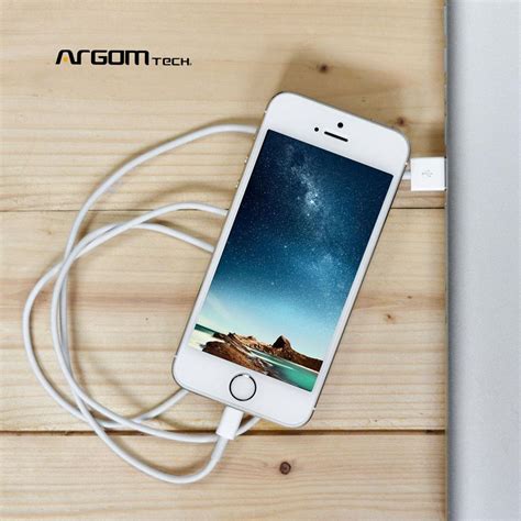 Argom Cable Lightning Usb Pies M Blanco Arg Cb Tienda