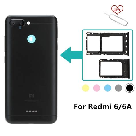 For Xiaomi Redmi 6 6a Dual Sim Card Tray Holder For Xiaomi Redmi6