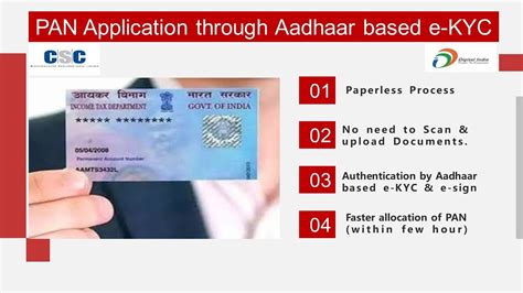 Csc Nsdl Pan Application Through Aadhaar Based E Kyc Youtube