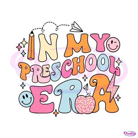 In My Preschool Era SVG Retro Preschool SVG Digital Cricut File Oladino