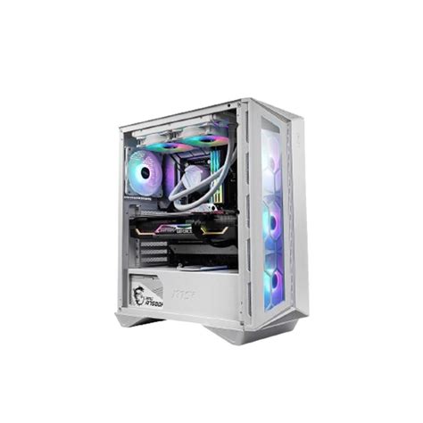 MSI MPG GUNGNIR 110R WHITE Tempered Glass RGB USB 3 2 ATX Mid Tower