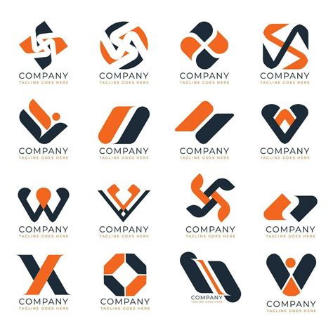 Free Vector Company Logo Set Design Ideas Vector Art At Vecteezy