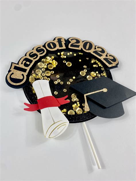 Graduation Cricut Cake Topper Shaker With Free Svg Files Diy