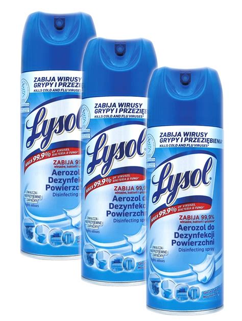 Lysol Antybakteryjny Spray Do Dezynfekcji 400ml X3 10706875704