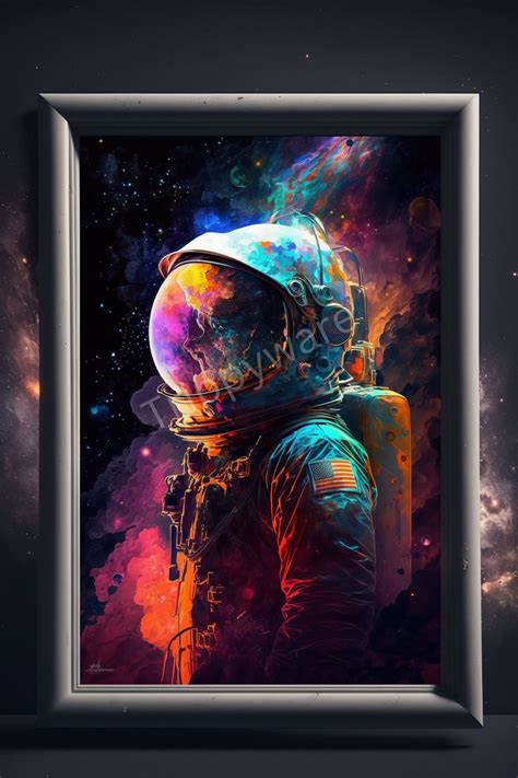 Trippy Astronaut Poster, Trippy Astronaut Space, Astronaut Art, Trippy ...