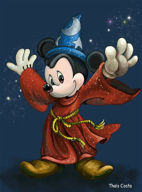 Mickey Fantasia Magic Act Mickey Mouse Art Walt Disney Pixar Mickey