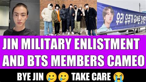 Jin Finally Reached Military Bts Members Came To Send Off Jin To