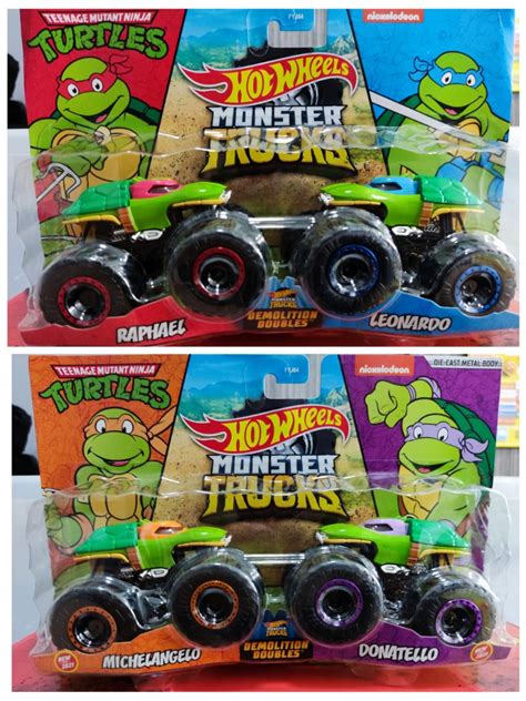 Hot Wheels Monster Trucks Tmnt Teenage Mutant Ninja Turtles Set Hobbies Toys Toys Games On