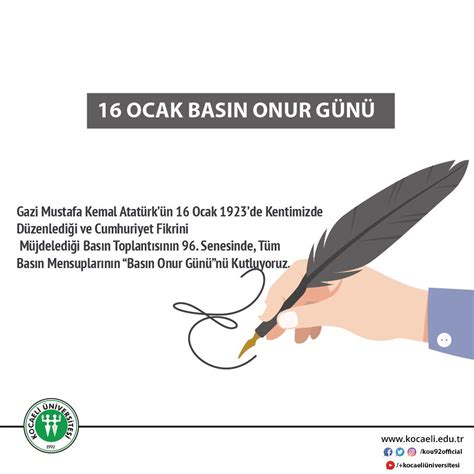 Kocaeli Niversitesi On Twitter Ocak Bas N Onur G N Kutlu Olsun