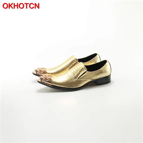 Okhotcn Quality Party Wedding Men Oxfords Shoes British Style Genuine