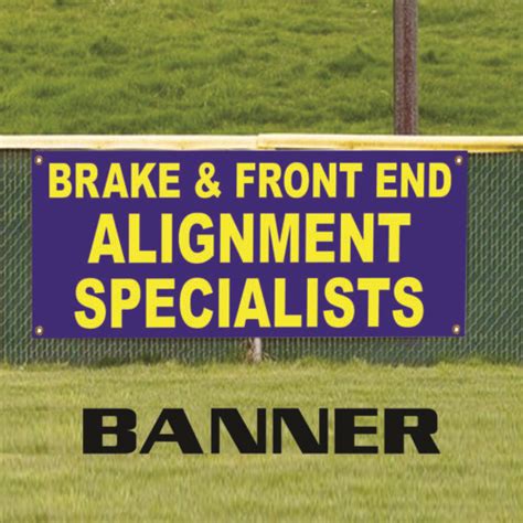 Brake And Front End Alignment Specialists Auto Garage Workshop Banner