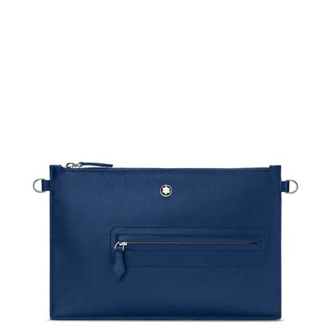 Pochette Meisterst Ck Selection Soft Cuir Bleu Montblanc Cap