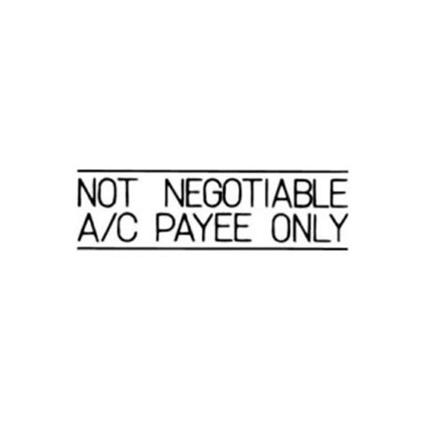 ختم ذاتي التحبير بعبارة Non Negotiable A C Payee Only من اكس ستامبر