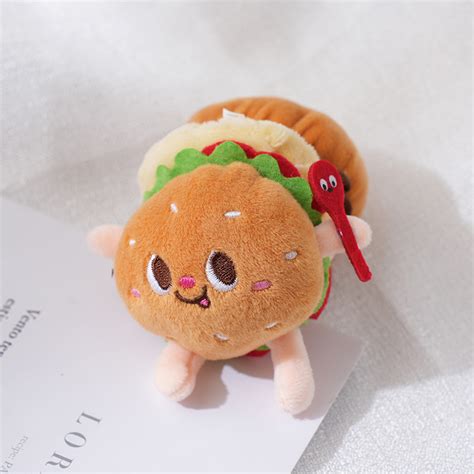 Cute Small Food Plush Keychain