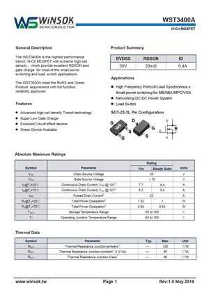 Wst A Mosfet Datasheet Pdf Equivalent Cross Reference Search