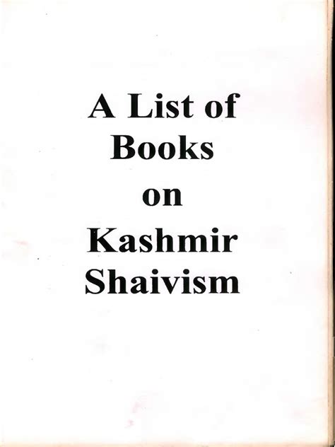 A List of Books On Kashmir Shaivism - IAT | PDF | Microform | Tantra