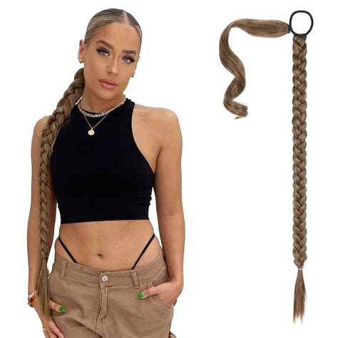 Seikea Upgraded Long Braid Ponytail Extension With Elastic