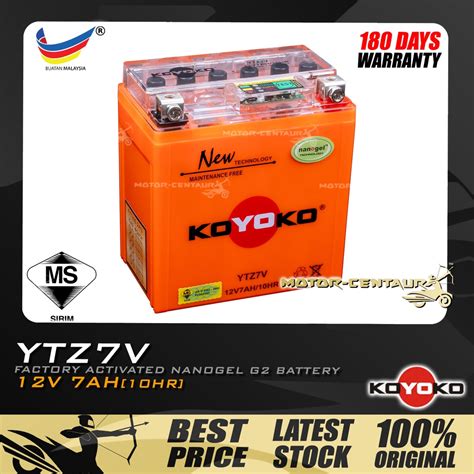 Bateri Motosikal Koyoko G Nanogel Battery Ytz V For Yamaha Nmax