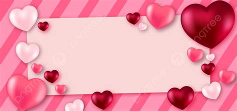 Valentines Day Red Pink Glossy Love Heart Texture Background