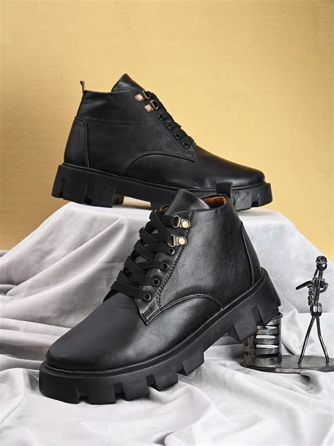 High Ankle Shoes For Men Black Bootco