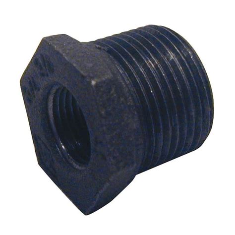 Southland 1 1 2 In X 1 2 In Black Malleable Iron Hex Bushing 521 973hn The Home Depot