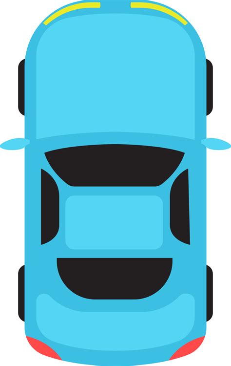 Car top view clipart design illustration 9398887 PNG