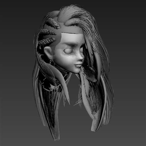 Hair Animation 3d Model